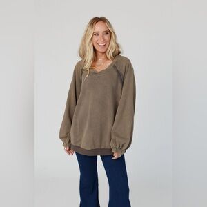 NWT POL Crossed Back Sweatshirt Sz M Ovesized